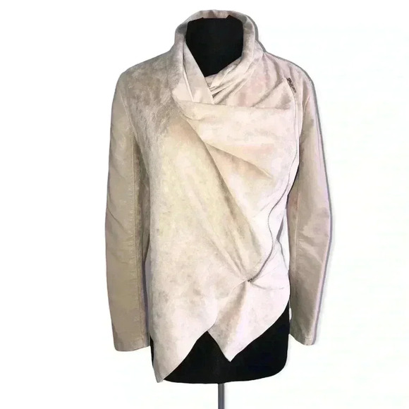 Blank NYC Mixed Media Draped Jacket Size S - Picture 1 of 7